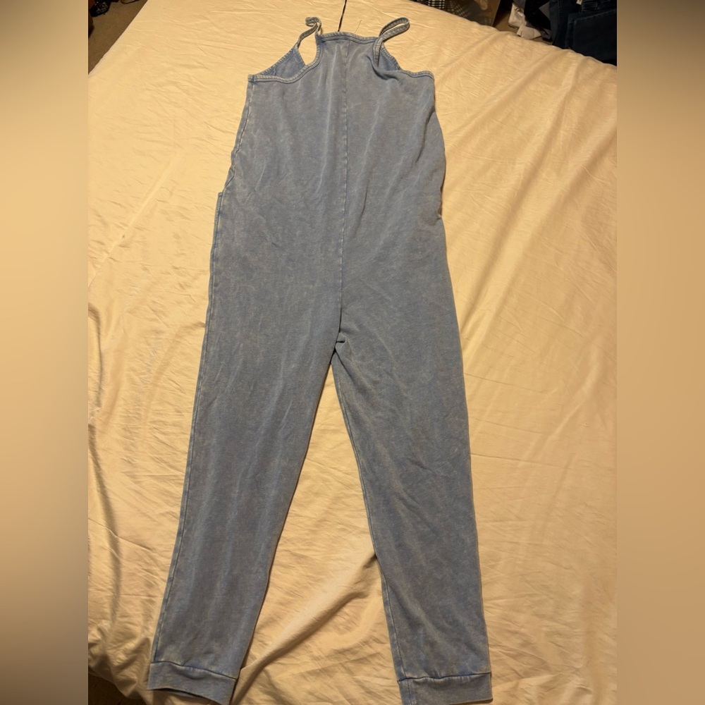 Sincerely Jules Soft Blue Jumpsuit with pockets Size Small